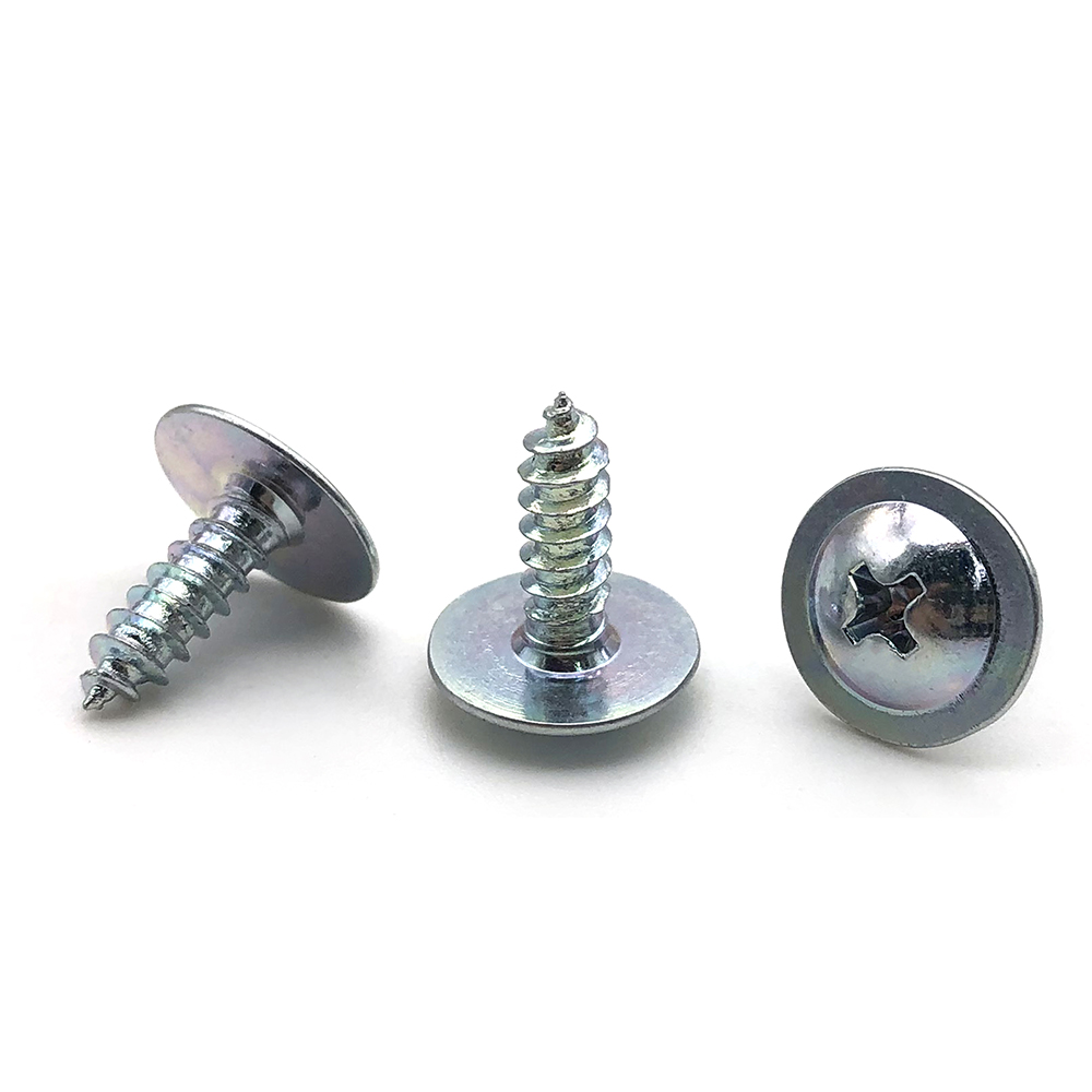 Self tapping screw with collars