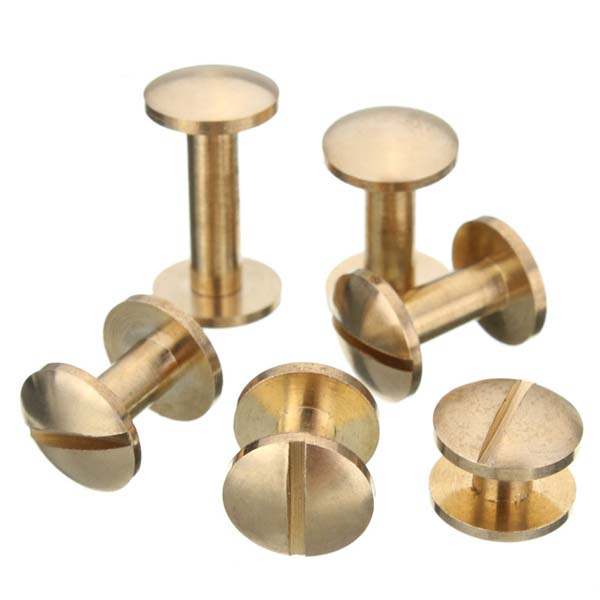 Slotted Brass Chicago Belt Screws