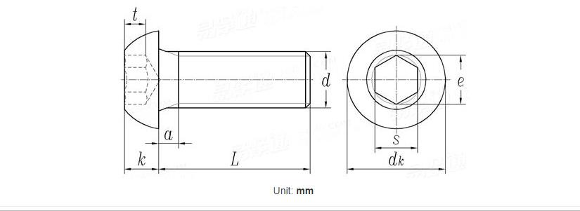 8 32 button head screw dimensions